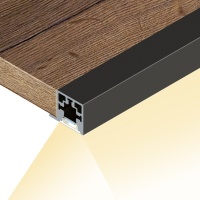 Профіль Cadro для полки, під LED, 3000 мм, чорний матовий (9298814) Hettich