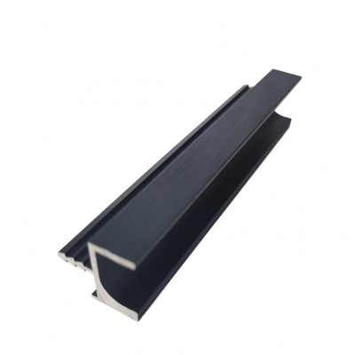 Врізний профіль-ручка PR-7, 18 мм, L=5 м, чорний фактура, Elite