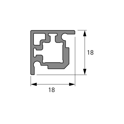 Профіль Cadro кутовий для скла 4 мм, 3000 мм, чорний матовий (9303912) Hettich