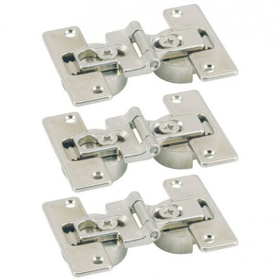 Комплект середніх петель для складних дверей, з регулюванням осі обертання, під прикручування, 3 шт. (9278742)