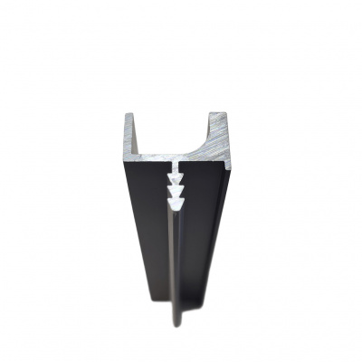 Врізний профіль-ручка PR-7, 18 мм, L=5 м, чорний фактура, Elite