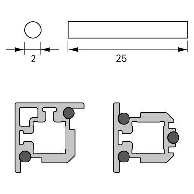 Кругла ущільнювальна вставка Cadro (9303926) Hettich