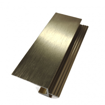 Врізний профіль-ручка PR-8, 18 мм, L=5 м, латунь фактура, Elite