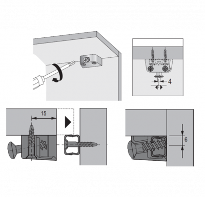 Трапецеподібна стяжка TZ 4 TD коричнева, комплект (13105)
