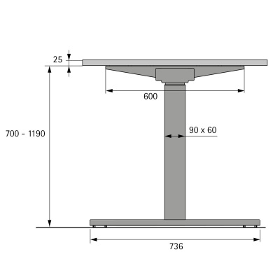 Комплект стола Steelforce Pro 570 SLS, з електрорегулюванням висоти, білий (9309759) Hettich