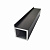 Профіль рамковий Е-6 L=5,5 м, для фасадів з прихованими завісами, чорний фактура, Elite