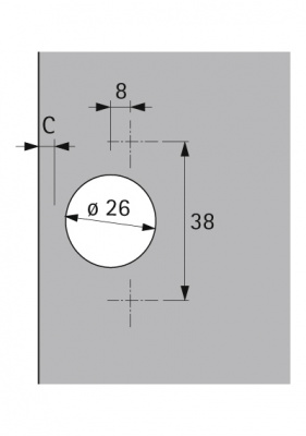 Завіса Perfekt 5224 W90, під прикручування (69609)