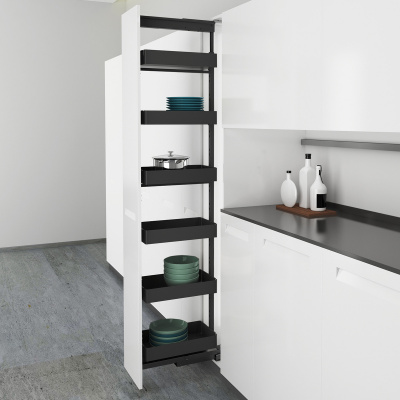 Центральная стойка Olona, ​​300 мм, высота шкафа 1600 – 1950, антрацит (9380994) Hettich