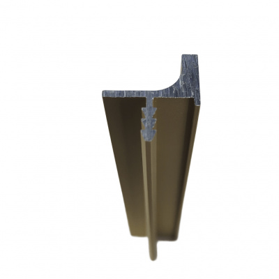 Врізний профіль-ручка PR-6, 18 мм, L=5 м, латунь фактура, Elite