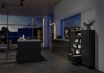 AvanTech YOU Inlay Light Tower, ширина 1000 мм, с LED освещением, Quadro YOU ​​Silent System, антрацит (22666) Hettich