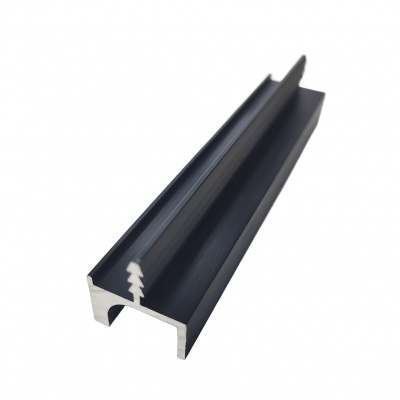 Врізний профіль-ручка PR-7, 18 мм, L=5 м, чорний фактура, Elite