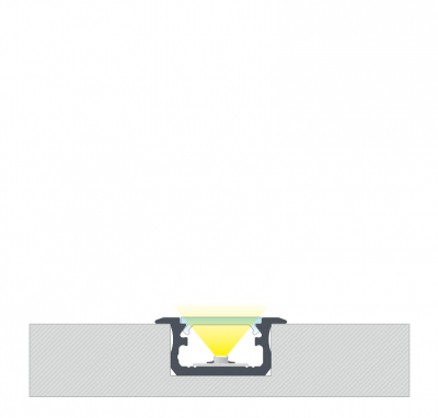 Профіль д/стрічки LED врізний (L=4150 мм), білий