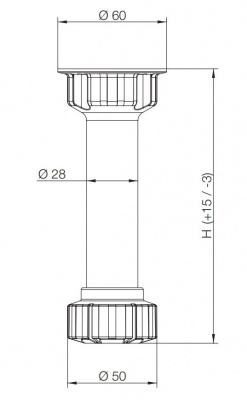 Ніжка кухонна H=120 мм, Sсilm