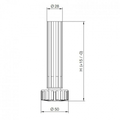 Ніжка кухонна H=150 к-т, Sсilm