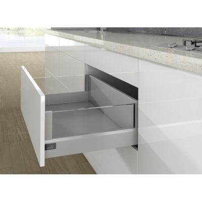Боковина ArciTech L=650 мм H=126 мм, срібло, ліва (9121227) Hettich
