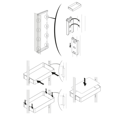 Полка Olona 200, ширина 300 мм, антрацит (9381002) Hettich