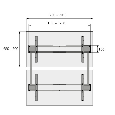 Комплект стола Steelforce Pro 670 SLS Bench, з електрорегулюванням висоти, білий (9311400) Hettich