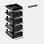 AvanTech YOU Inlay Light Tower, ширина 1000 мм, з LED освітленням, Quadro YOU Silent System, антрацит (22666) Hettich