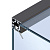 Профиль Cadro угловой для стекла 4 мм, 3000 мм, черный матовый (9303912) Hettich