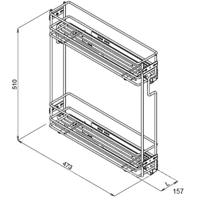 Карго 200 2-е бок. со скрытой направл. левое распродажа (ELQHM202SXSC)