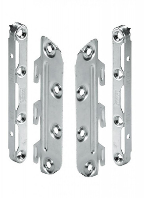 З'єднувальна стяжка для ліжок 130 мм, елемент з 3 гаками, оцинкована сталь, Hettich (25183)