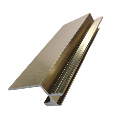 Врізний профіль-ручка PR-8, 18 мм, L=5 м, латунь фактура, Elite