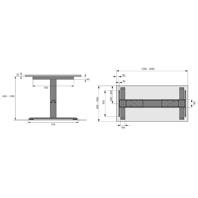 Комплект стола LegaDrive Systems Basic, з електрорегулюванням висоти, білий (9193253) Hettich