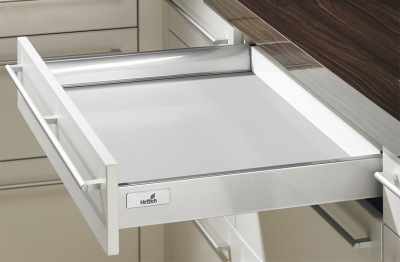 Ящик InnoTech п/в с доводчиком L470 B144 Нержавеющая сталь, с 1 релингом /EB=10,5 мм (16720)