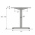 Комплект стола Steelforce Pro 300 slim, с электрорегулировкой высоты, белый (9309794) Hettich