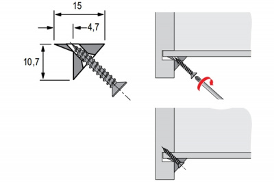 Крепл RV8 /HDF белый (1075850)