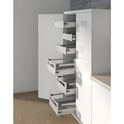 Боковина ArciTech L=550 мм H=126 мм, срібло, ліва (9121225) Hettich