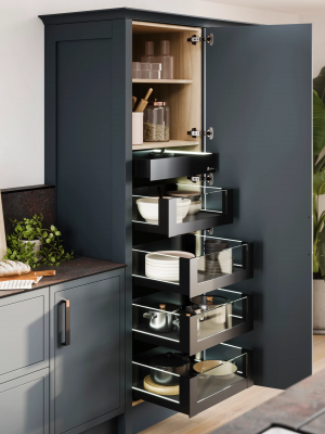 AvanTech YOU Inlay Light Tower, ширина 600 мм, с LED освещением, Quadro YOU ​​Silent System, антрацит (9344420) Hettich