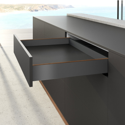 Комплект ящика AvanTech YOU, высота 101 мм, NL 400 мм, Actro YOU Silent System, антрацит (17482) Hettich