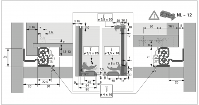 Направляющие Quadro V6 BM из Silent System, EB 20, 500 mm, левая и правая (9079454)