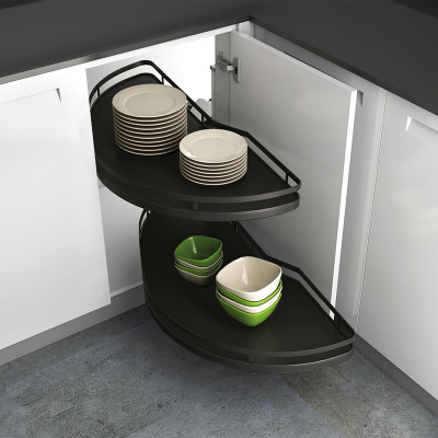 Кутовий механізм Salso 400 з Silent System, ширина фасаду 450 мм, лівий, антрацит (22176) Hettich