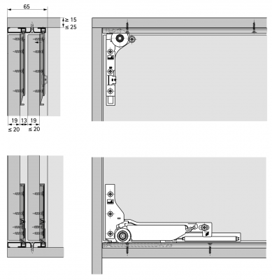Набір профілю: дводорожній ходовий профіль під прикручування або приклеювання SlideLine M, 2500 мм, 2 шт, алюміній (9227245)