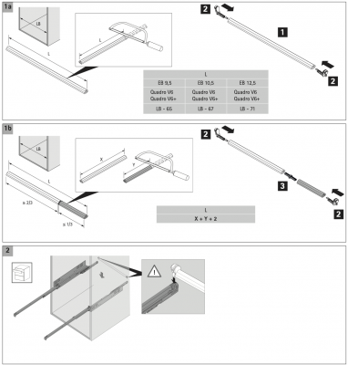 Адаптер штанги синхронизатора, для Quadro V6 Atira, тип B (9219965) Hettich
