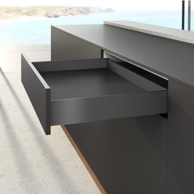 Комплект ящика AvanTech YOU, высота 101 мм, NL 350 мм, Actro YOU Silent System, антрацит (15000) Hettich