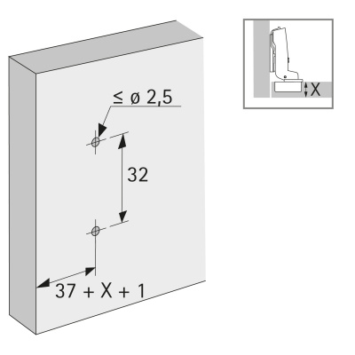 Монтажная планка Sensys/Intermat D=1,5 мм, с винтами Ø 2,5 x 12,5 мм, с эксцентриком (9071671)