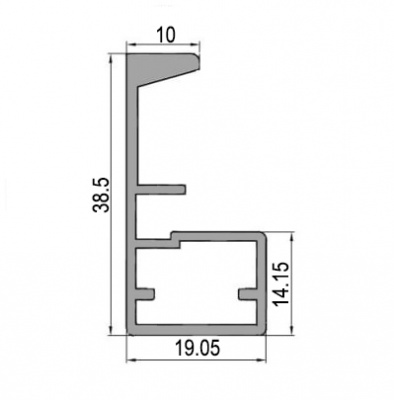 Профиль рамочный Е-10R с ручкой H1100 мм правая (М06) L=3,0 м, алюминий, Elite