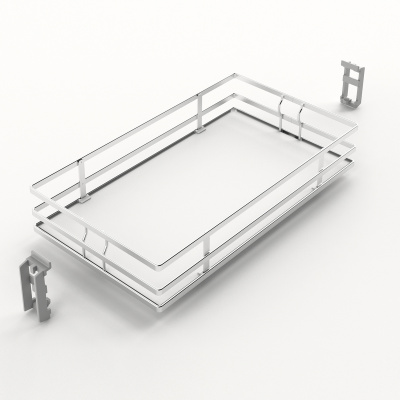 Полка Olona 400, ширина 300 мм, хром/белый (9381004) Hettich