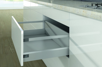 Ящик ArciTech NL450 H218/ 94 с 1 релингом, с Silent System, серебро (18360)