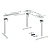 Комплект стола Steelforce Pro 671 SLS, з електрорегулюванням висоти, кут 90°, білий (9311392) Hettich
