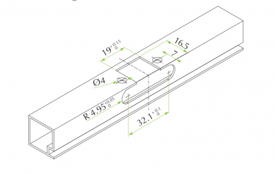 Завіса Slide-on, W90, без доводчика, для дверей з алюмінієвими профілем, FGV