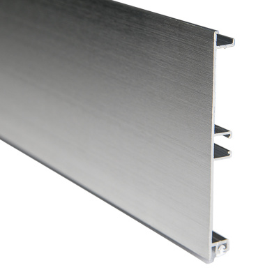 Цоколь алюминиевый Scilm H=100 мм, L=4100 мм, нержавеющая сталь