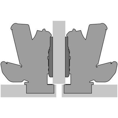 Петля с доводчиком Sensys 8657i, полунакладная откр. 165°, черная (9091768)