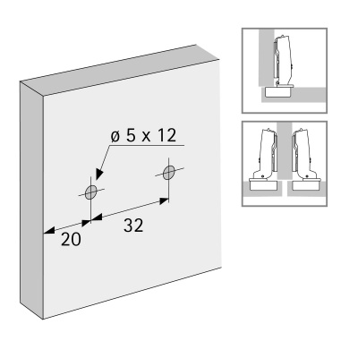 Монтажная планка линейная Sensys/Intermat D=3 мм, с евровинтами Ø 5 x 12 мм, с эксцентриком (9133875)