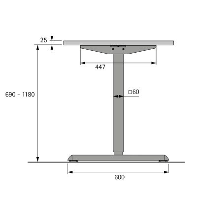 Комплект стола Steelforce Pro 300 slim, с электрорегулировкой высоты, черный (9309793) Hettich