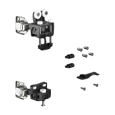 WingLine L компл.фурн. с пружиной, 12 кг, черный, левый, с нижним роликом (9278050)