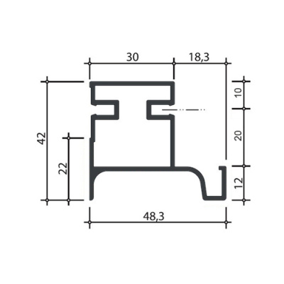 Gola проф.вертик. бічний L=5м- білий